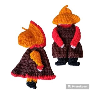 Vintage handmade crocheted decor